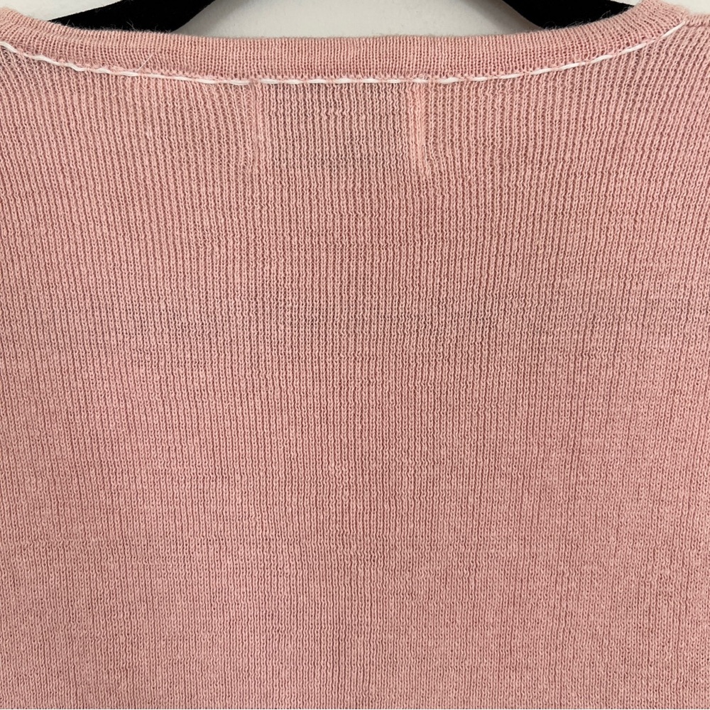 Vintage Paul Harris Design Pink Button-Front Vest Sleeveless Knit Top Grannycore - Picture 7 of 7